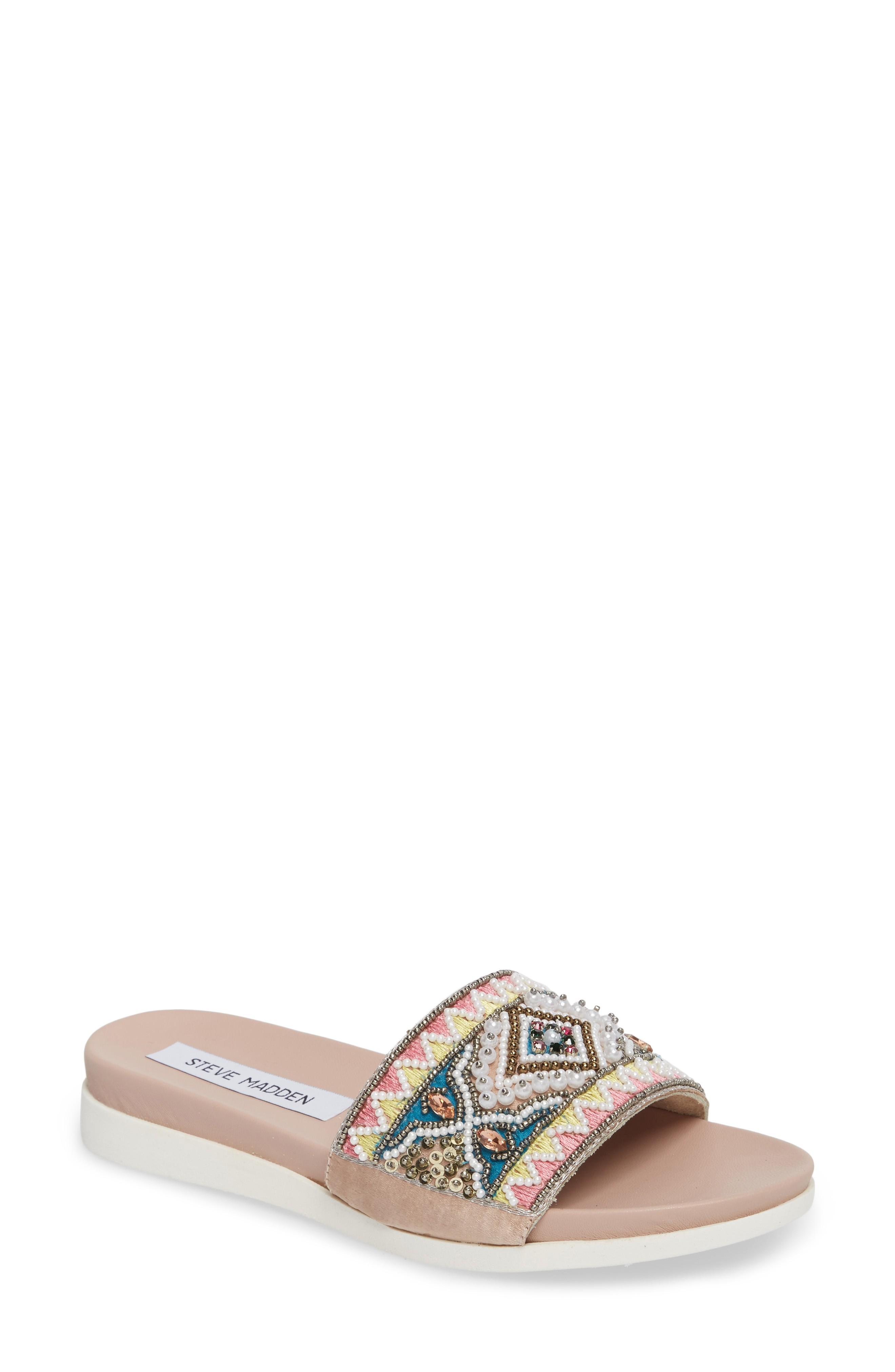 steve madden beaded slides