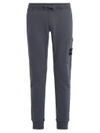 Stone Island Mid-rise Cotton Track Pants In Grey