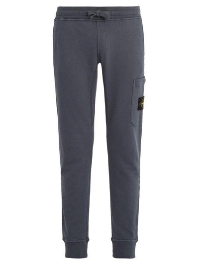 Stone Island Mid-rise Cotton Track Pants In Grey