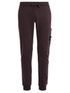 Stone Island Cotton-jersey Track Pants In Burgundy