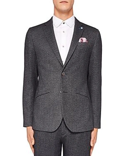 Ted Baker Beek Semi Plain Regular Fit Suit Jacket In Charcoal