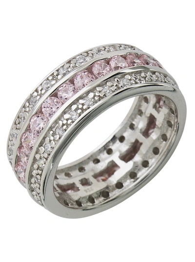 Sterling Forever Sterling Silver Paris N' Pink Ring In White