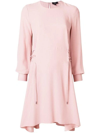Theory Classic Shift Dress In Pink