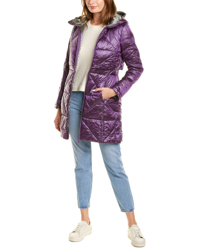 Colmar Quilted Storm Flap Jacket In Purple