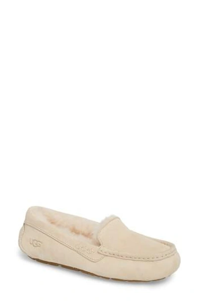 Ugg Ansley Water Resistant Slipper In Cream Suede