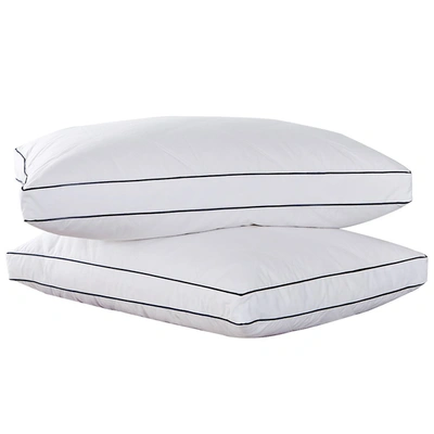 Puredown Peace Nest 2 Pack 5% Grey Goose Down Feather Gusset Bed Pillow In White