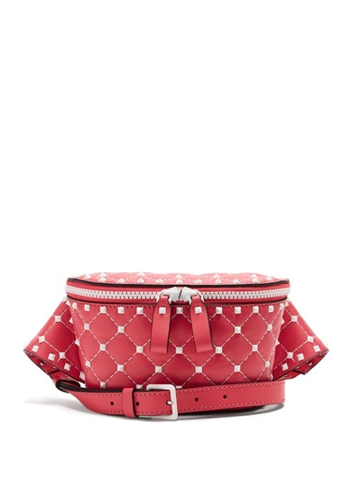 Valentino Garavani Rockstud Matelasse Leather Belt Bag - Pink In Shadow Pink