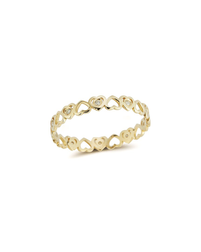 Ember Fine Jewelry 14k 0.08 Ct. Tw. Diamond Heart Band Ring In White
