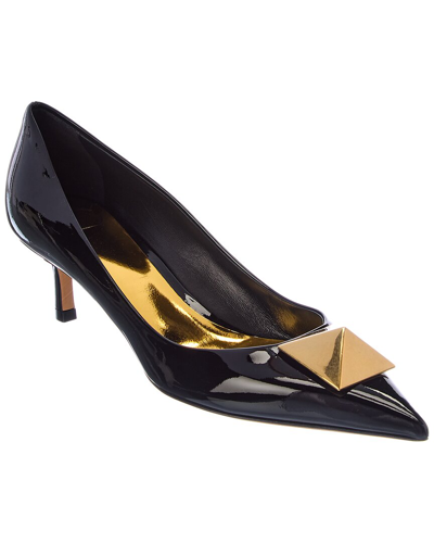 Valentino Garavani Roman Stud 50 Patent Pump In Black