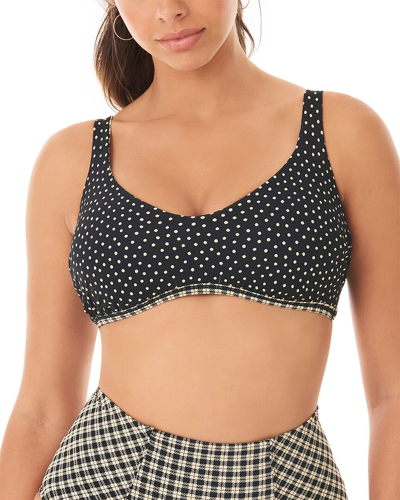 Skinny Dippers Reversible Tic Tac Toe Good Vibes Bikini Top In Nocolor