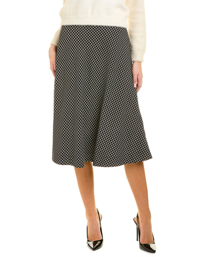 Piazza Sempione Wool-blend A-line Skirt In Black