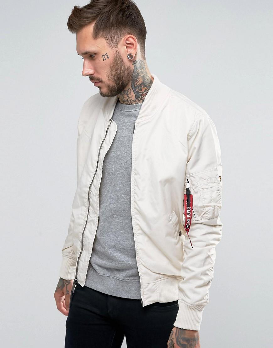 cream bomber jacket mens