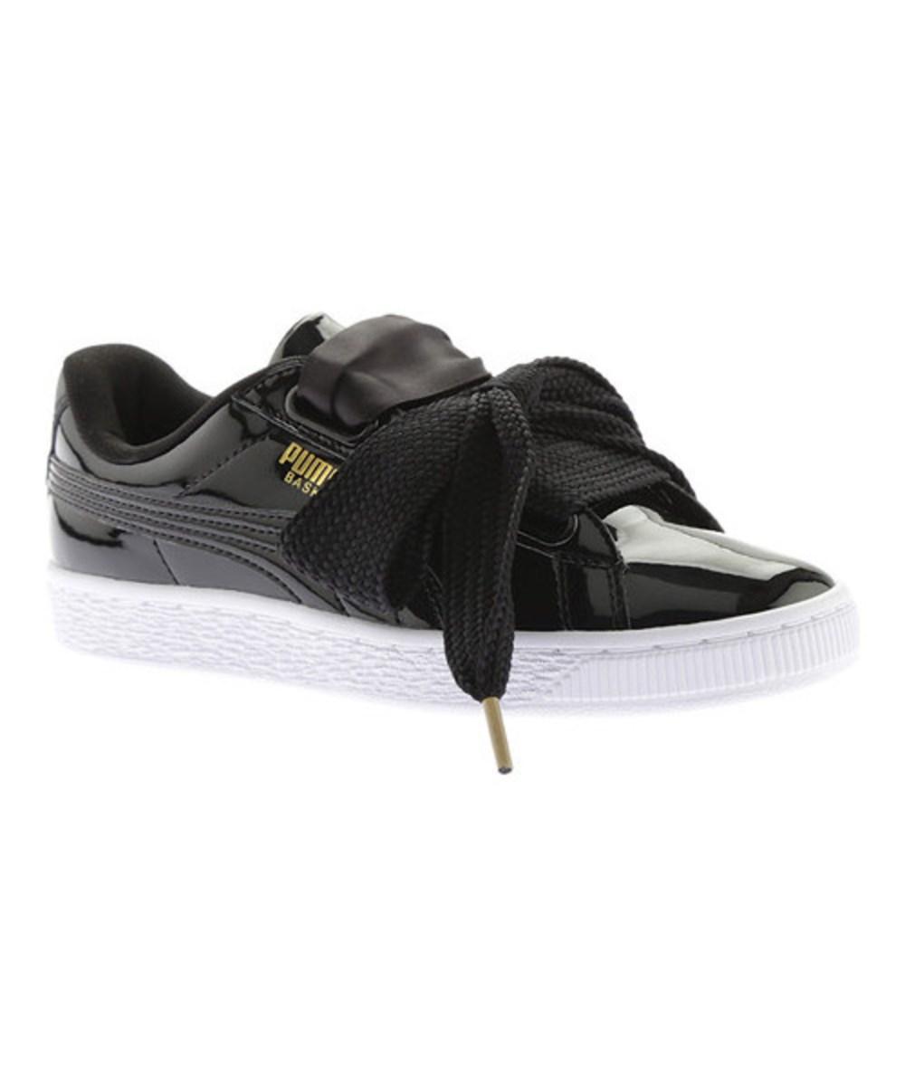 basket heart patent sneakers
