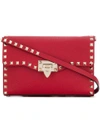 Valentino Garavani Rockstud Small Shoulder Bag In Red