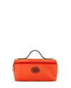 Longchamp Le Pliage Cosmetics Case In Orange/gold