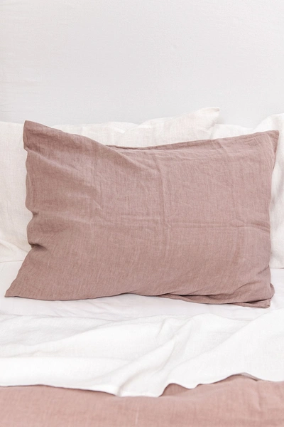 Amourlinen Linen Pillowcase In Beige