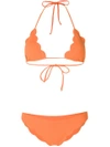 Marysia Scalloped Bikini Set - Yellow & Orange
