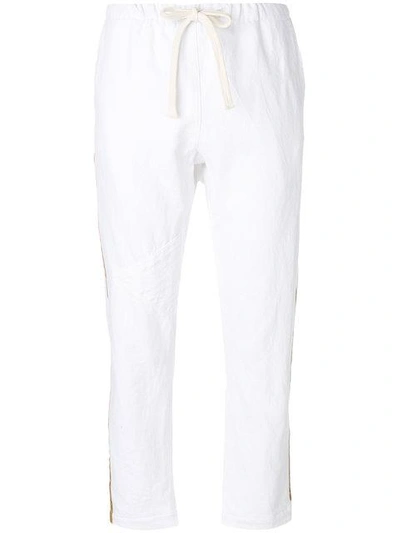 Freecity Drawstring Cropped Trousers - White