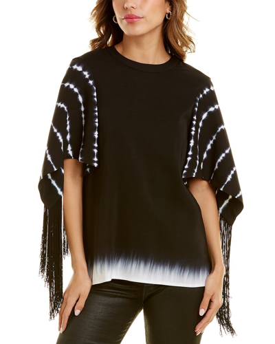 Proenza Schouler Cape Sleeve Top In Black