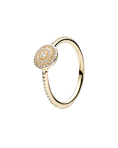 Pandora 14k Cz Elegant Sparkle Ring In Gold