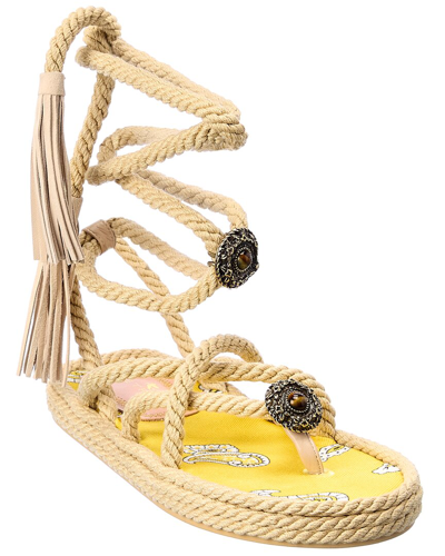 Etro Rope Wrap Sandal In Brown