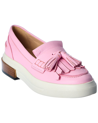 Tod's Tods Tassel Leather Penny Loafer In Pink