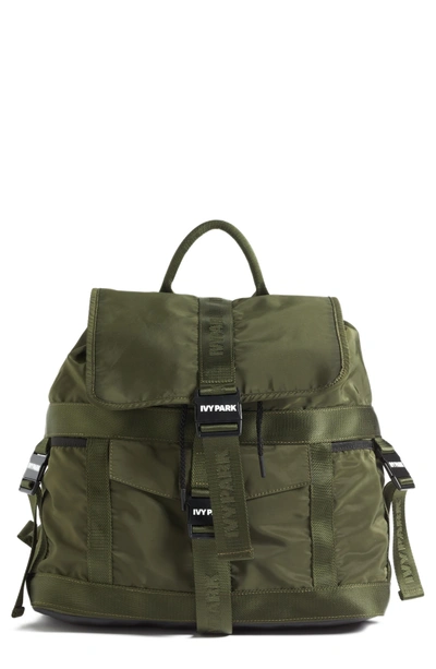 Ivy Park Parachute Strap Backpack - Green In Pine