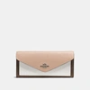 Coach Soft Wallet In Colorblock - Women's In Fatigue Multi/dark Gunmetal