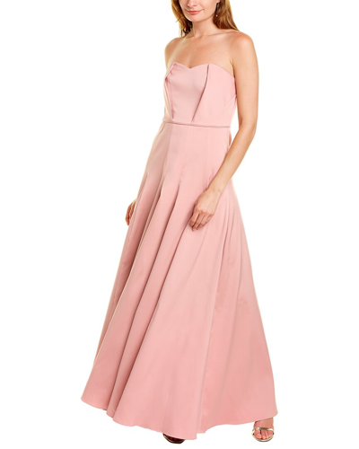 Aidan Mattox Strapless Gown In Pink