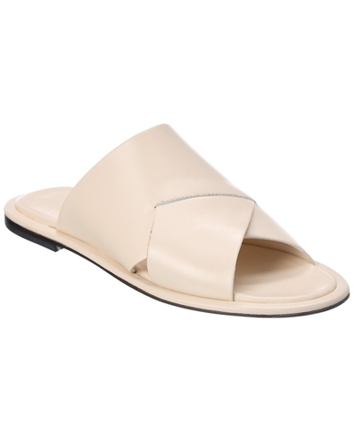 Wandler Kate Leather Slipper In White