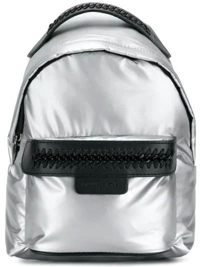 Stella Mccartney Mini Falabella Backpack In Metallic