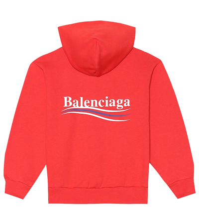 Balenciaga 棉质混纺帽衫 In Red