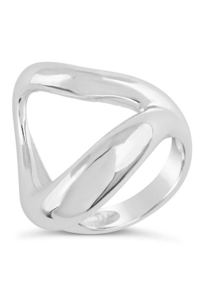 Sterling Forever Sterling Silver Open Ring In White