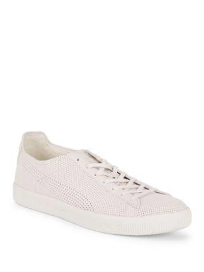 Puma Clyde Leather Sneakers In White