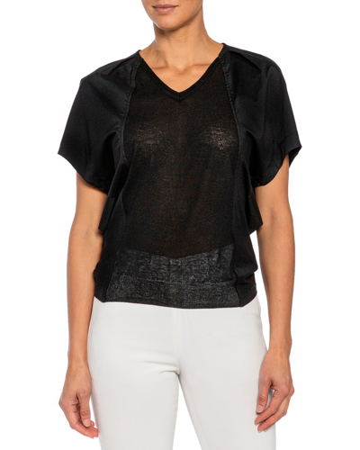 Santorelli Knit Top In Black