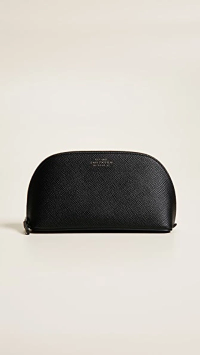 Smythson Panama Cosmetic Case In Black