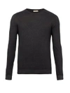 Etro Crew-neck Wool Sweater In Charcoal