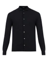 Zanone Long-sleeved Cotton Shirt In Navy