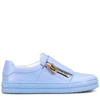 Roger Vivier Sneaky Viv' In Leather In Light Blue