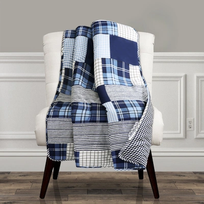 Lush Decor Greenville Throw Navy In Blue