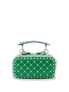 Valentino Garavani Free Rockstud Leather Cross-body Bag In Green White