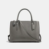 Coach Brooklyn Weekender 34 In Heather Grey/dark Gunmetal