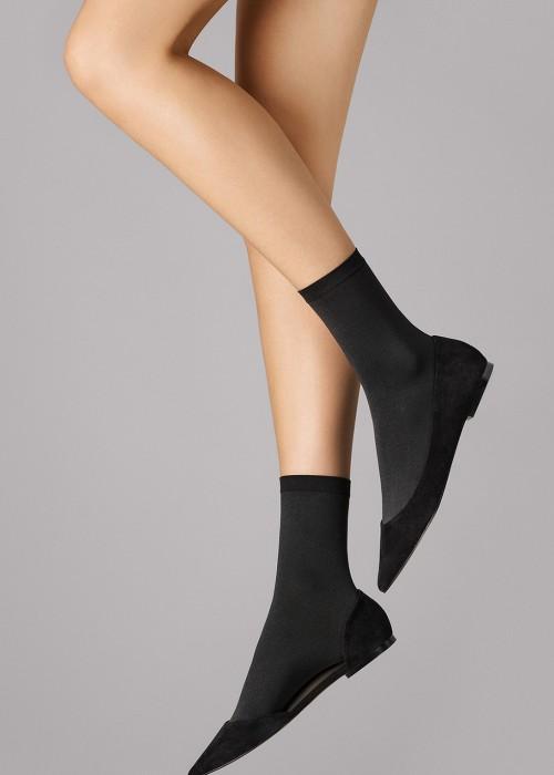 Wolford Velvet Black 66 Denier Socks ModeSens