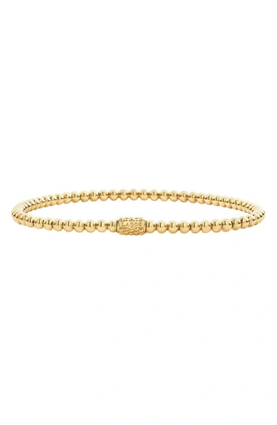 Lagos Caviar Gold Collection 18k Gold Beaded Bracelet, 3mm