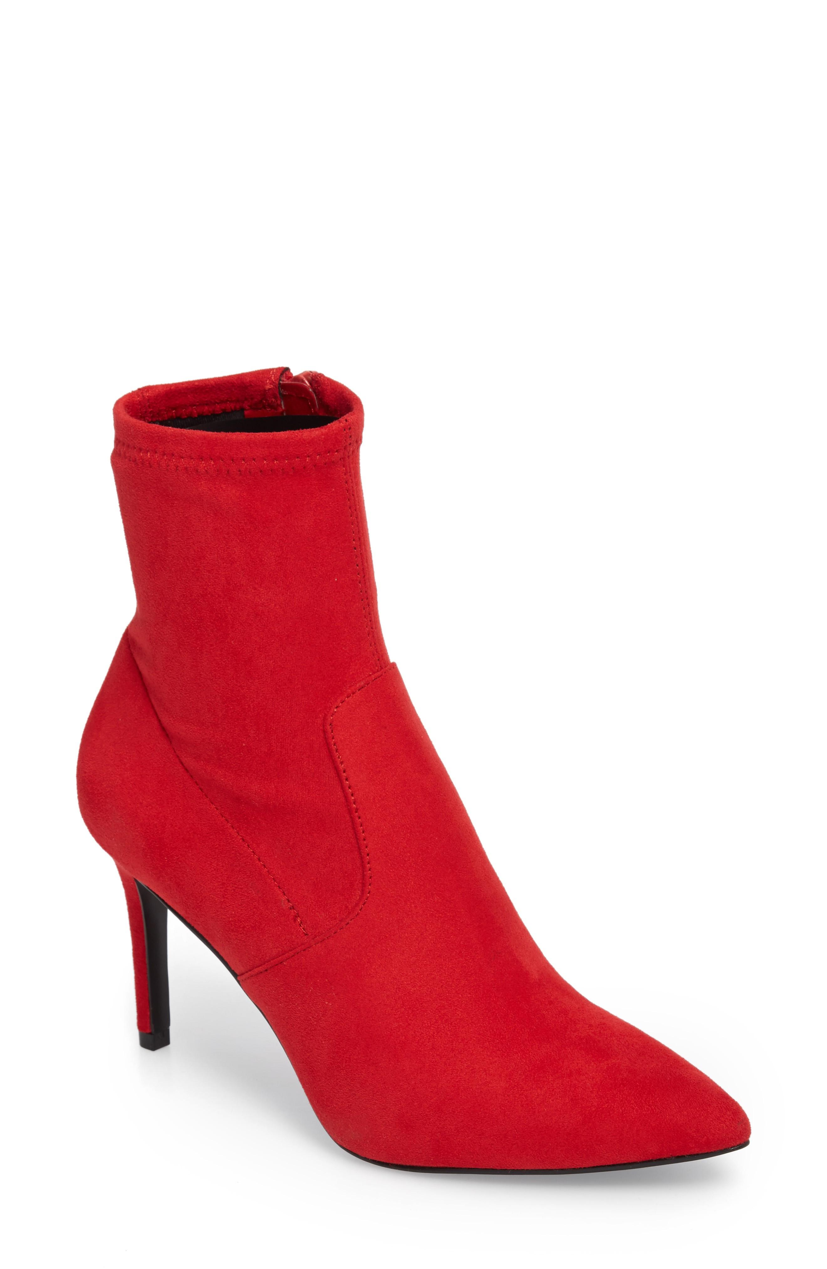steve madden red sock booties