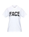 Facetasm Logo Print Cotton Jersey T-shirt In White