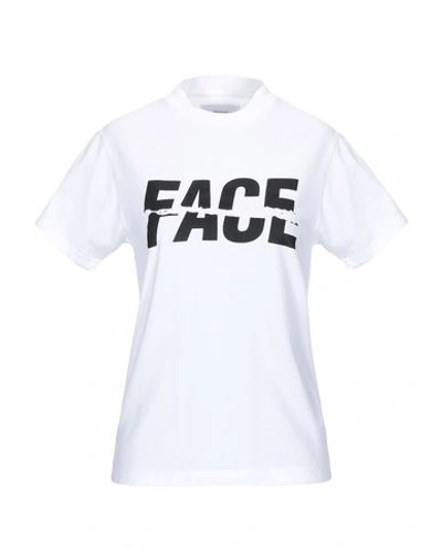 Facetasm Logo Print Cotton Jersey T-shirt In White