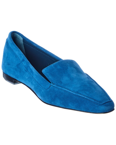 Manolo Blahnik Pitaneta Suede Loafer In Blue