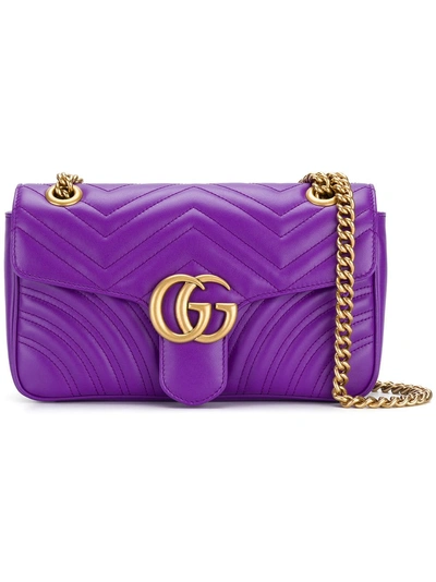 Gucci Gg Marmont Matelassé Shoulder Bag In Purple