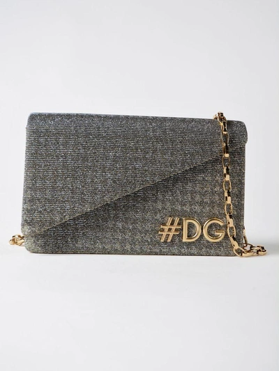 Dolce & Gabbana Dg Girls Glitter Shoulder Bag In Gold